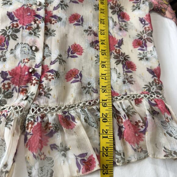 Aratta Silent Journey Blouse Boho Romantic Size S Approx Ruffle Flared Sleeves - Picture 11 of 12